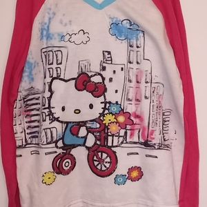 Hello Kitty SANRIO Long Sleeve Pajamas Set Size Large